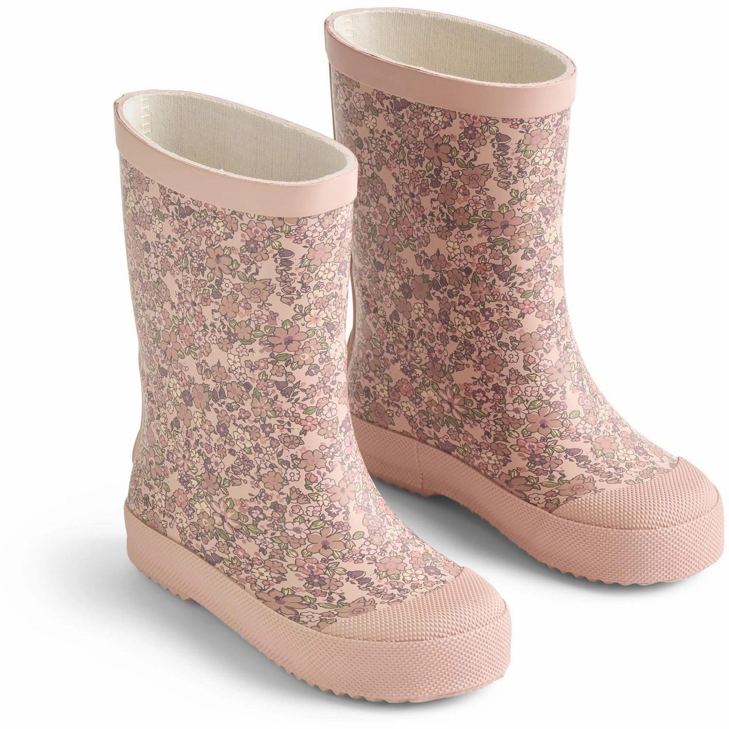 Wheat Powder Flower Meadow Rubber Boot Muddy Kids Rain Boots with free shipping