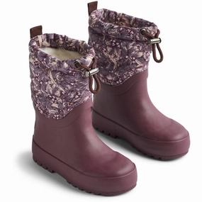 Wheat Purple Tulips Thermo Snowboot Drizzle Kids Thermo Boots discount price