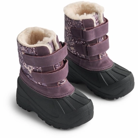 Wheat Purple Tulips Winterboot Thy Cheap Kids Winter Footwear