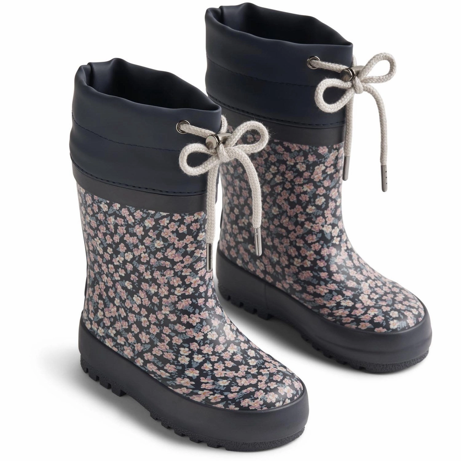 Wheat Raining Flowers Rubber Boot Thermo Print Kids Thermo Boots discount price
