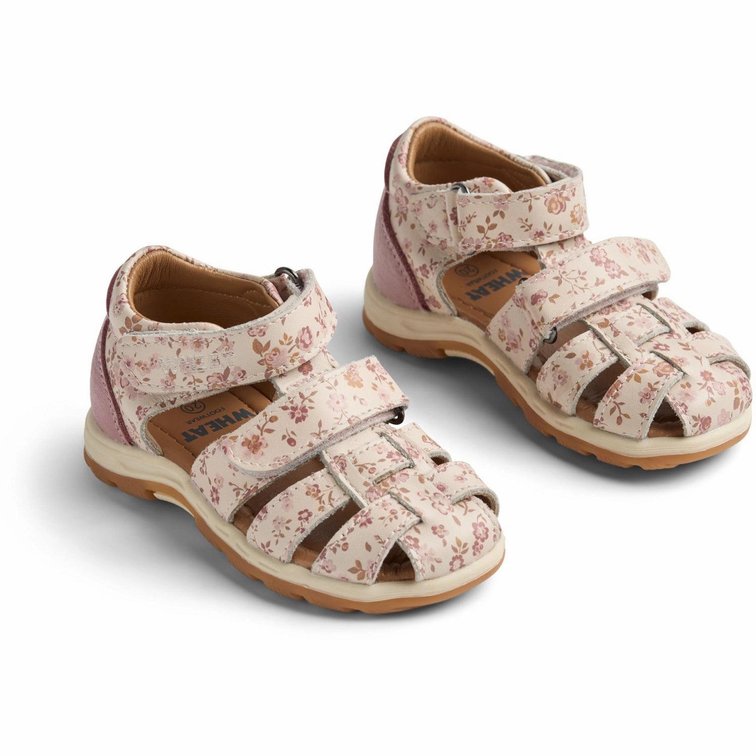 Wheat Rose Flowers Sandal Frei Kids Closed Toe Sandals promo