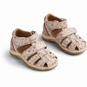 Wheat Rose Flowers Sandal Frei Kids Closed Toe Sandals promo