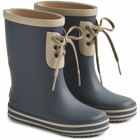 Wheat Rubber Boot Puddle Solid Ink Kids Rain Boots with free shipping