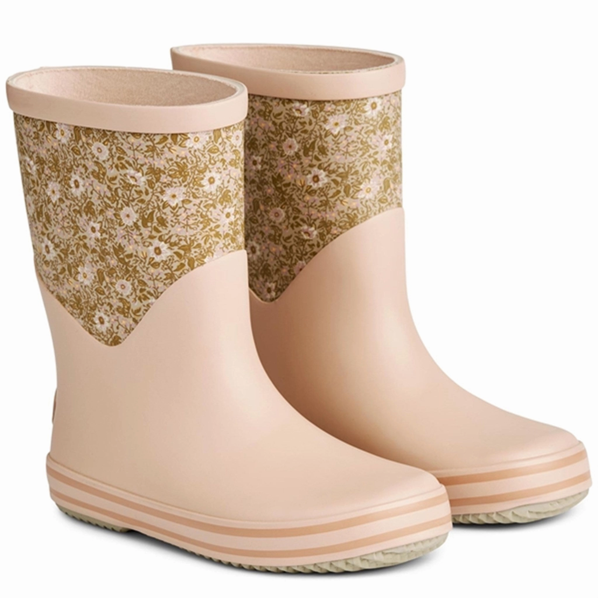 Wheat Rubber Boots Juno Pale Lilac Flowers Kids Rain Boots with free shipping