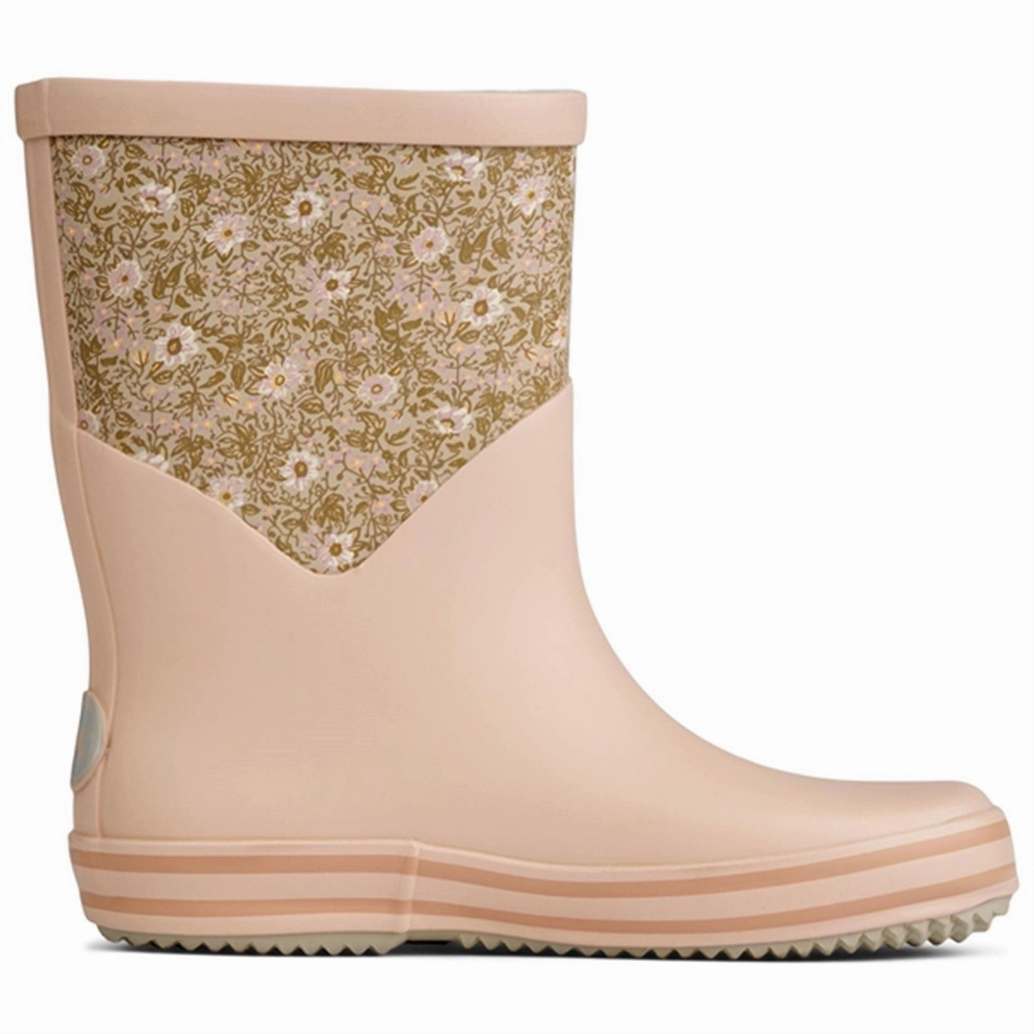 Wheat Rubber Boots Juno Pale Lilac Flowers