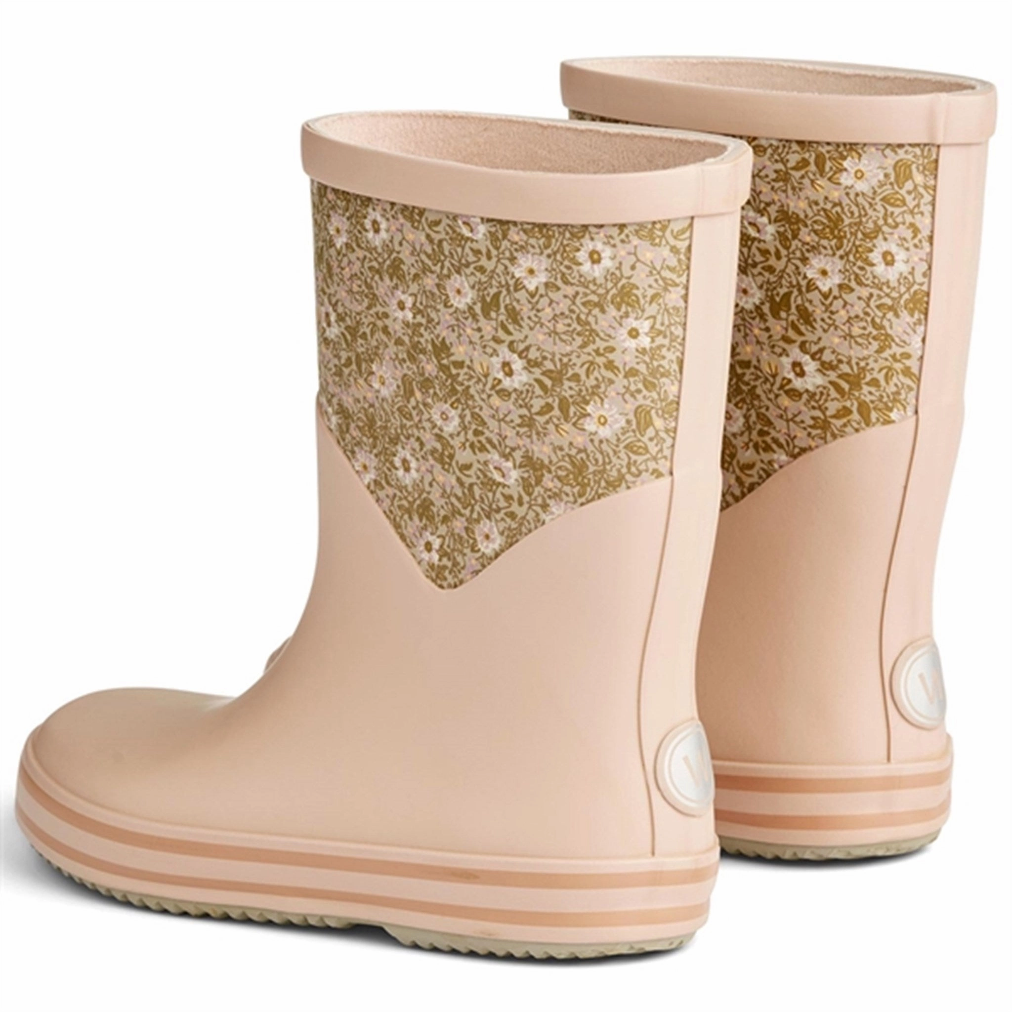 Wheat Rubber Boots Juno Pale Lilac Flowers