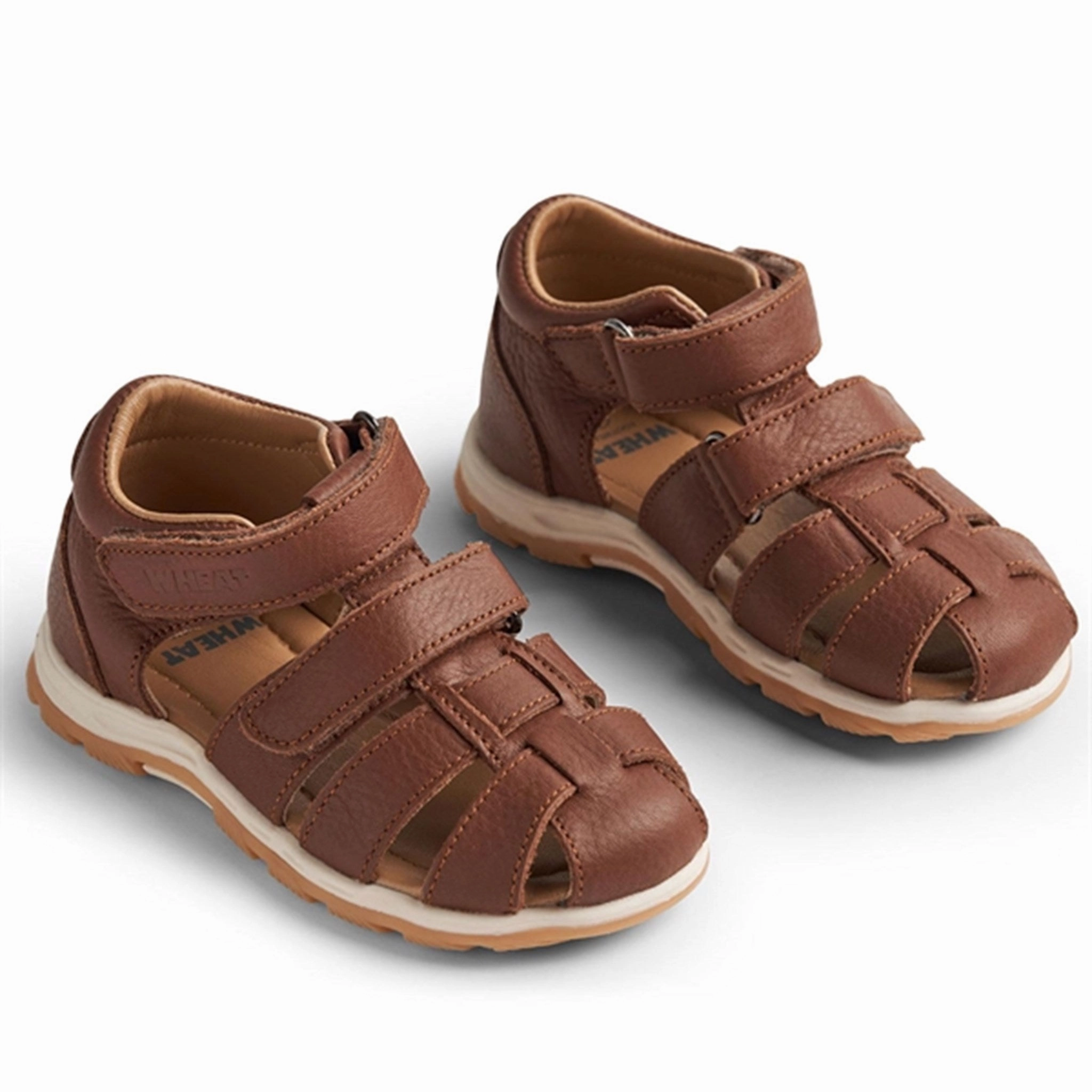 Wheat Sandal Closed Toe Frei S Cognac Kids Closed Toe Sandals promo