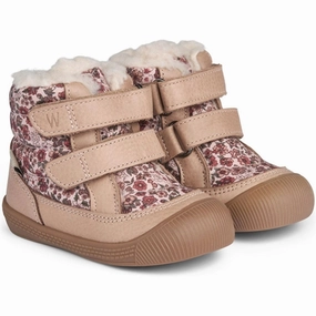 Wheat Winter Boots Daxi Wool Tex Print Rose Dust Flowers Cheap Kids Winter Footwear