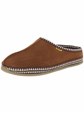 Wherever Mens Faux Suede Knit Trim Mule Slippers Mens Slippers clearance sale