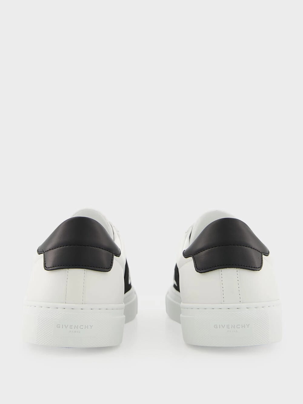 White and Black Urban Street Leather Sneakers