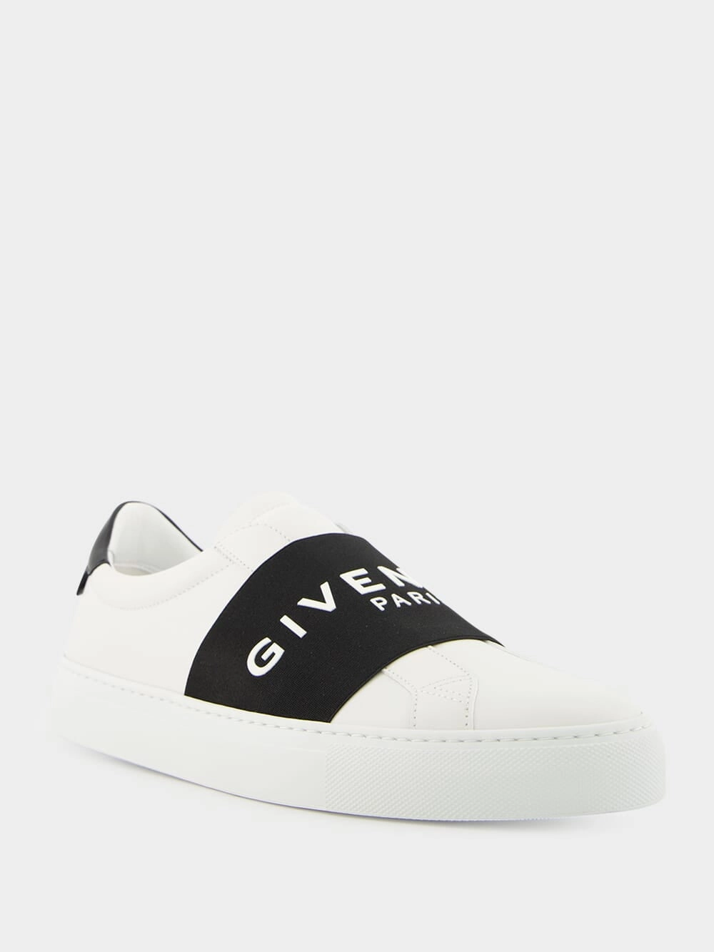 White and Black Urban Street Leather Sneakers