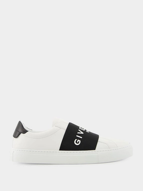 White and Black Urban Street Leather Sneakers Promo deal Mens Sneakers