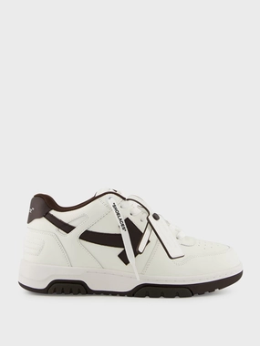 White and Chocolate Out Of Office Sneakers Promo deal Mens Sneakers