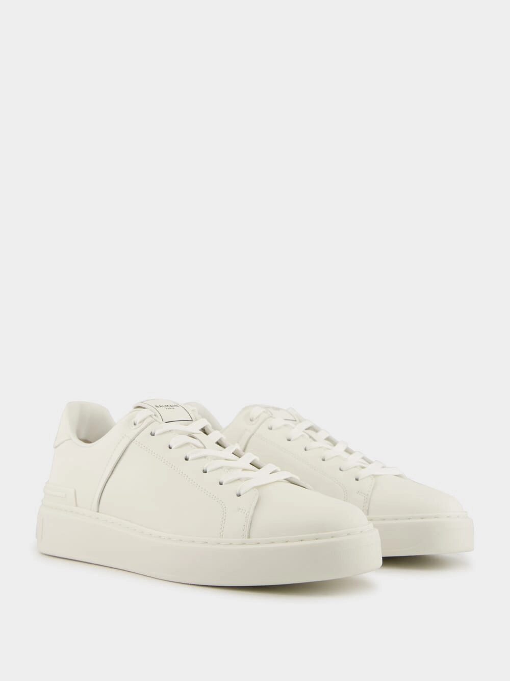White B-Court Calfskin Trainers