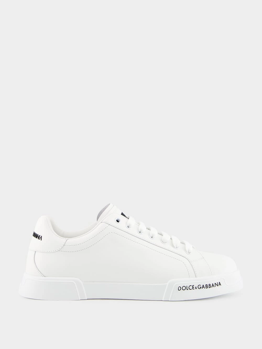 White Calfskin Nappa Portofino Sneakers Promo deal Mens Sneakers