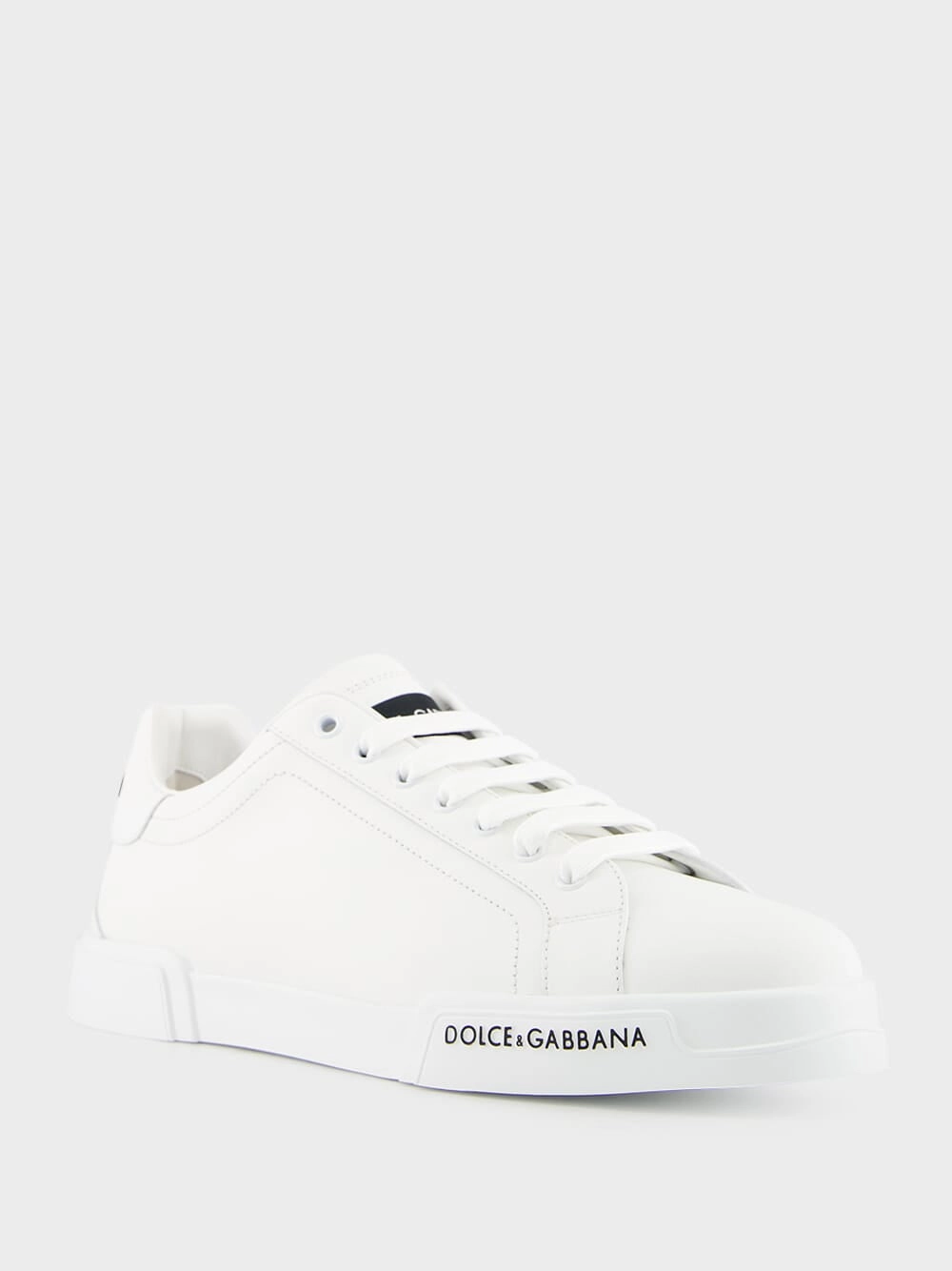 White Calfskin Nappa Portofino Sneakers
