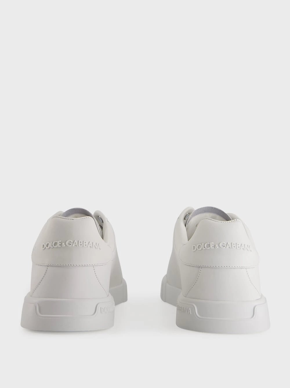 White Low-Top Leather Sneakers