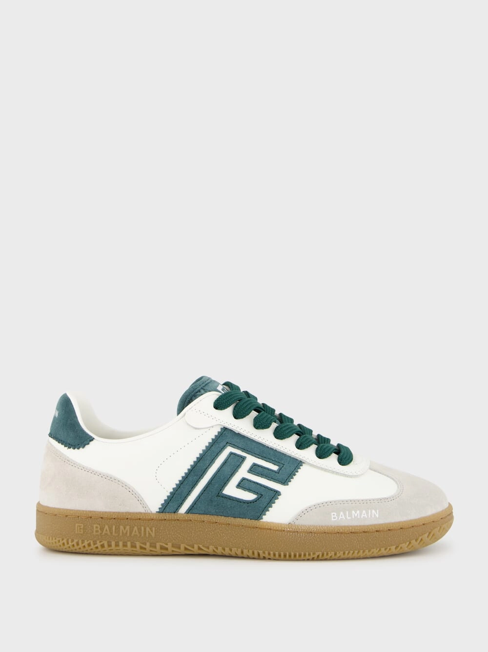 White Swan Leather and Suede Trainers Promo deal Mens Sneakers