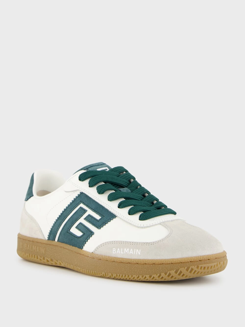 White Swan Leather and Suede Trainers
