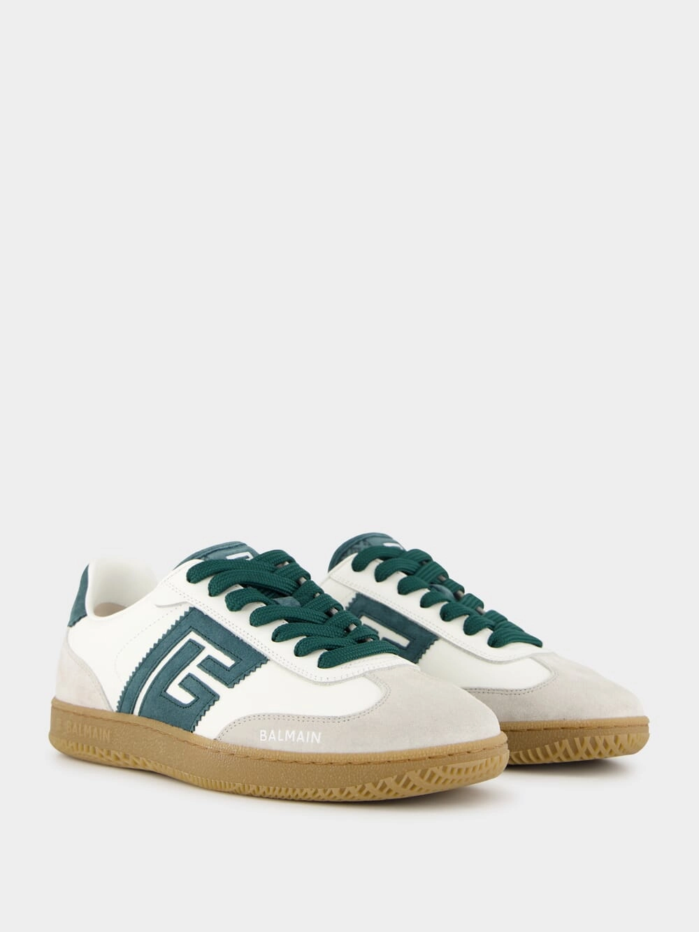White Swan Leather and Suede Trainers