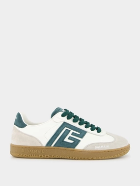 White Swan Leather and Suede Trainers Promo deal Mens Sneakers