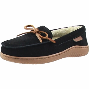 Wilmington Womens Faux Fur Lined Leather Moccasin Slippers Womens Slippers at low price