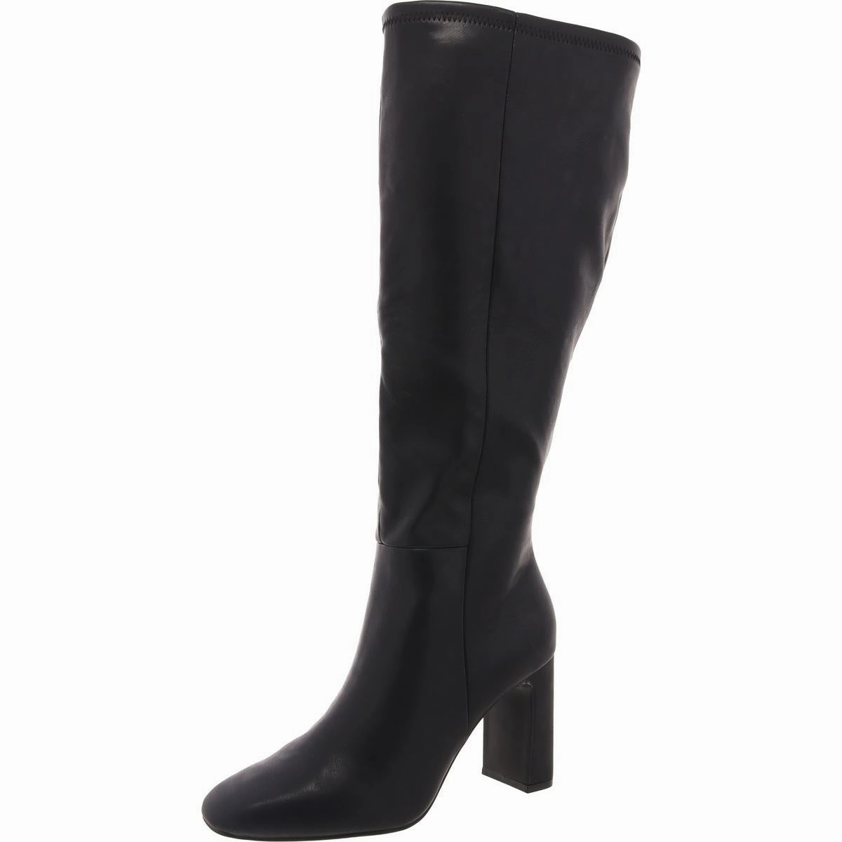 WiseWC Womens Block Heel Man Made Knee-High Boots
