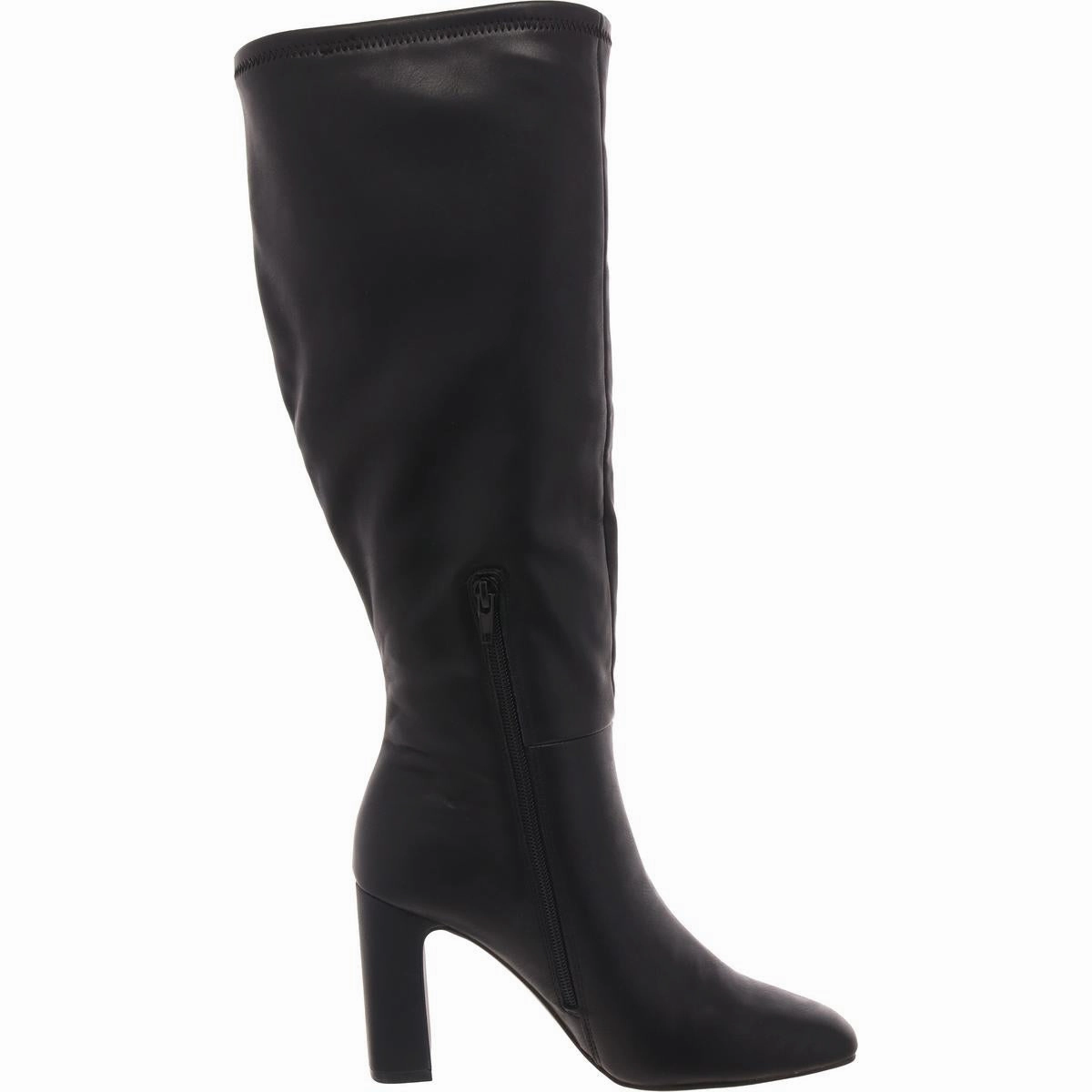 WiseWC Womens Block Heel Man Made Knee-High Boots