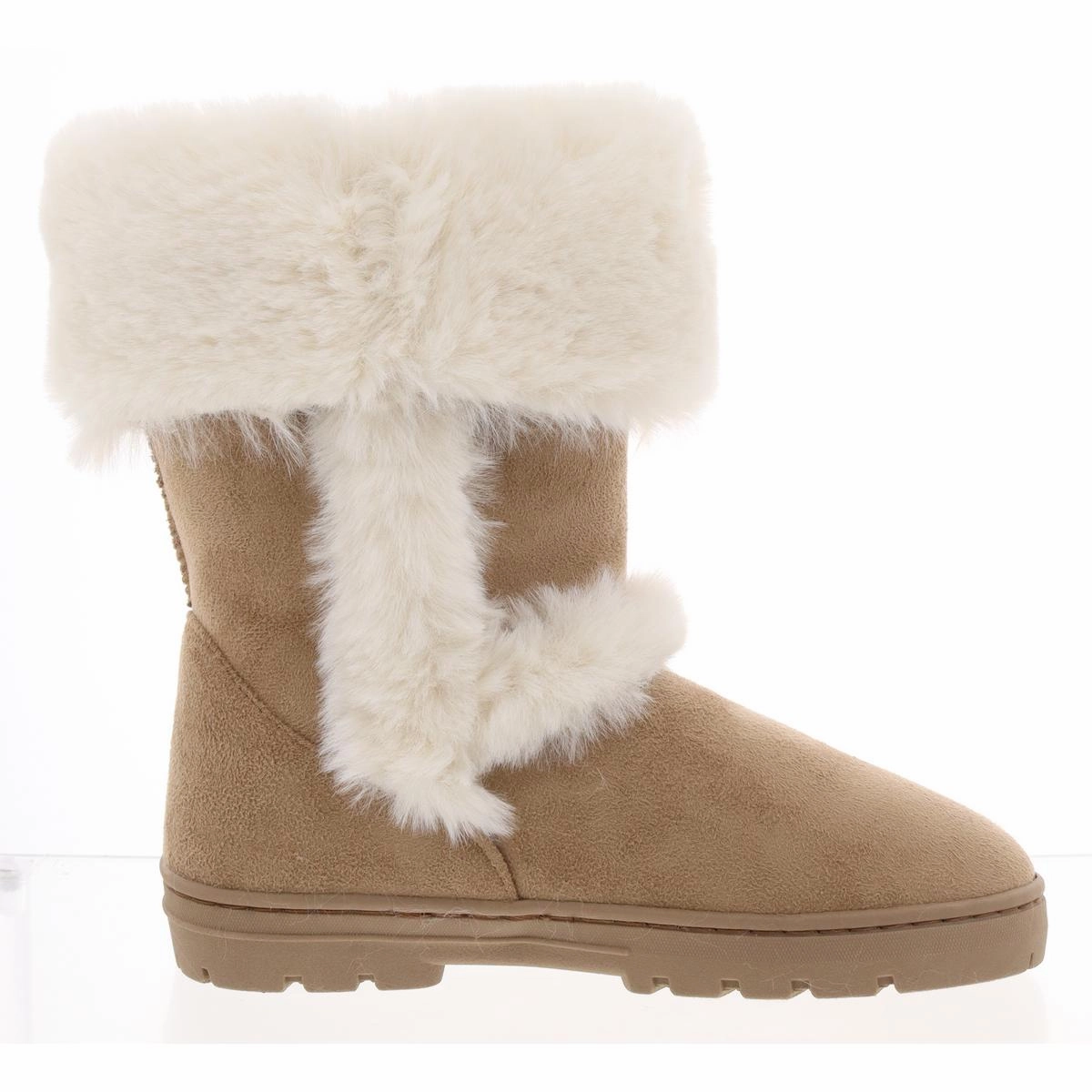 Wittyy Womens Pull On Round Toe Mid-Calf Boots