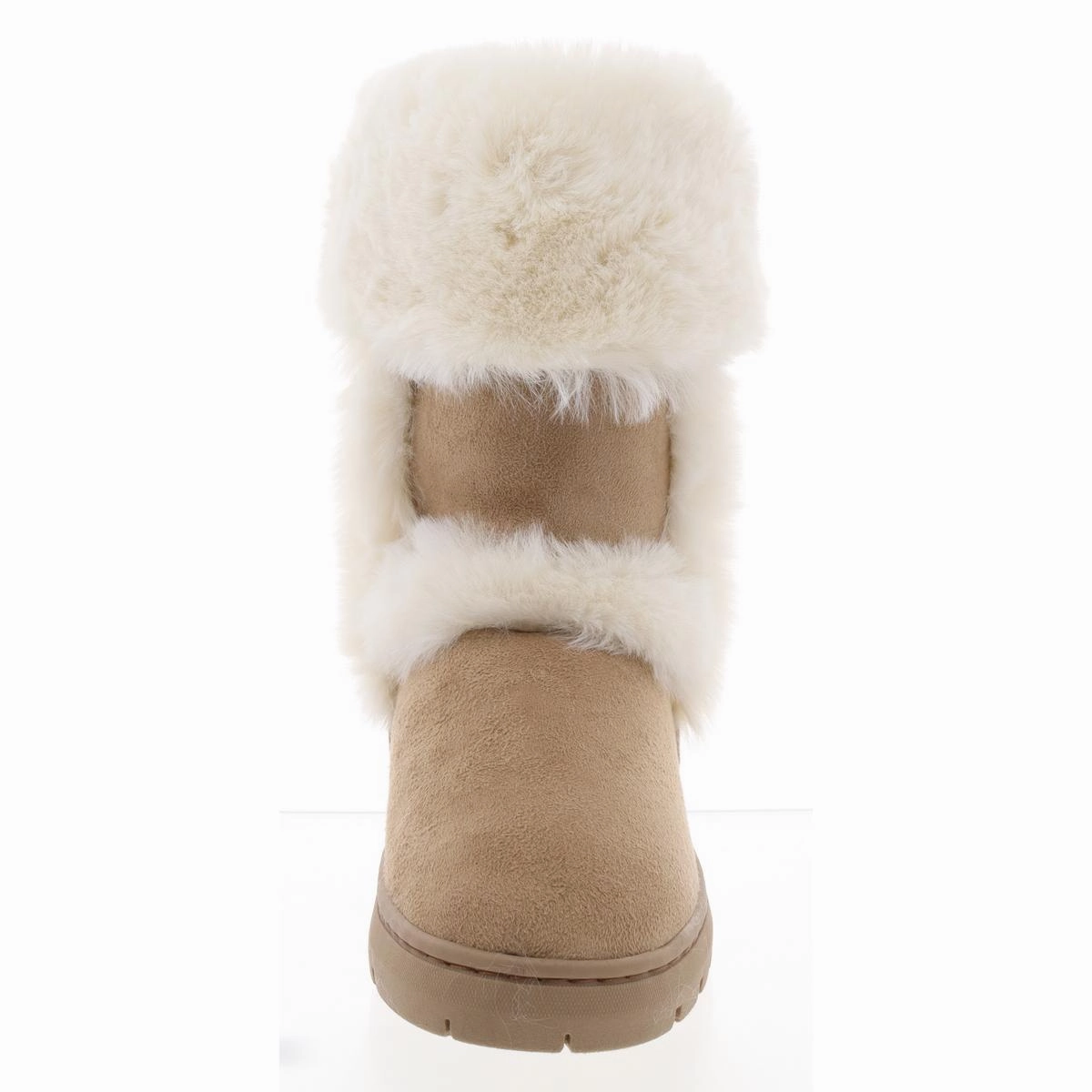 Wittyy Womens Pull On Round Toe Mid-Calf Boots