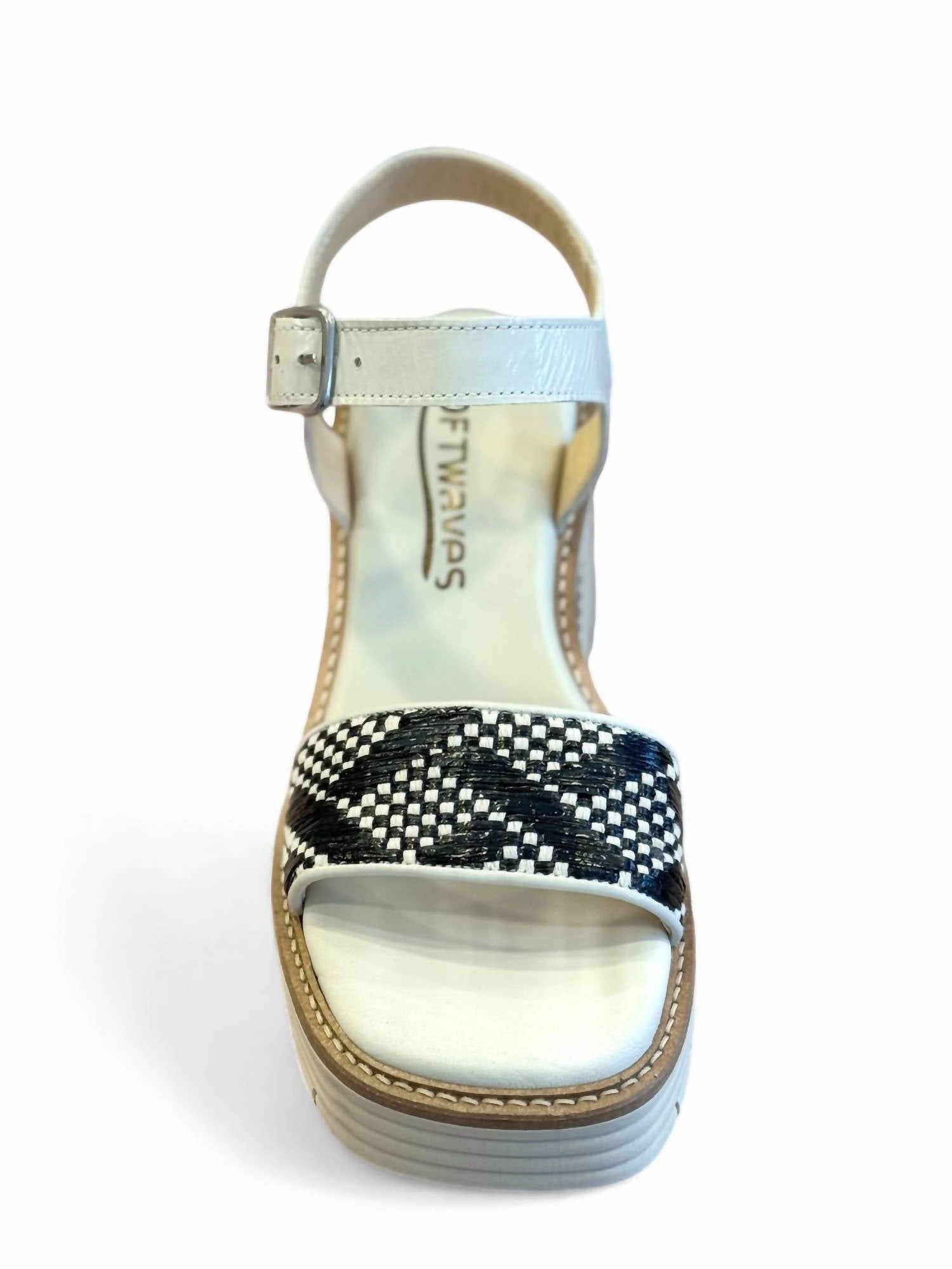 Women Bailey Platform Sandal In Creme And Black