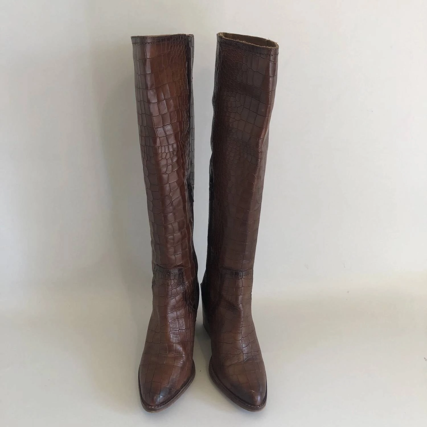 Women Croco Boots In Choco Womens Boots sale online