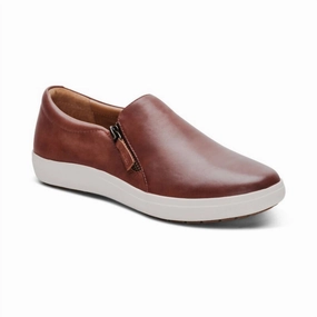 Women Jenna Slip-On Sneakers In Brown Womens Slippers at low price