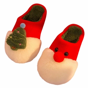 Women Rocking Around The Christmas Tree Fuzzy Slippers In Red Womens Slippers at low price