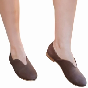 Women's Alanis Flat Shoes In Brown Womens Slippers at low price