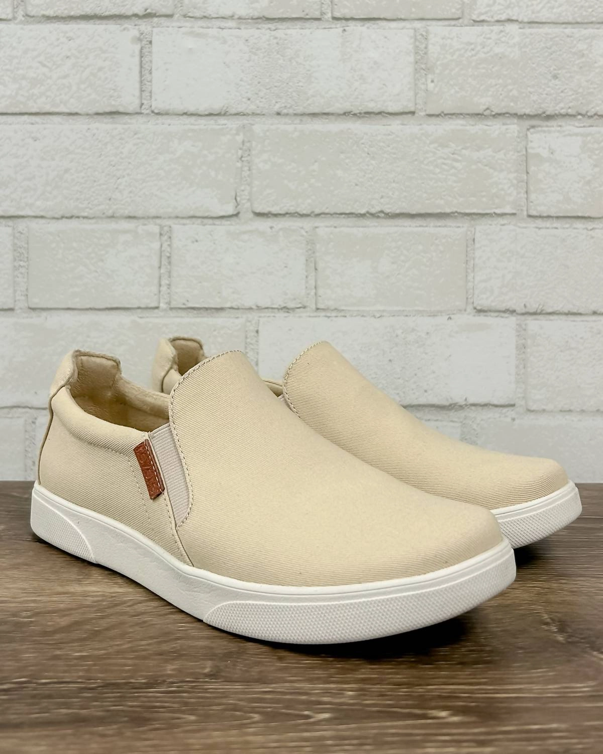 Women's Attica Slip-On Canvas Sneakers In Beige Light Womens Sneakers clearance