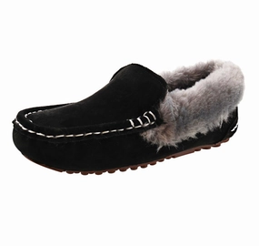 Women's Aussie Moc Slipper In Black Womens Slippers at low price