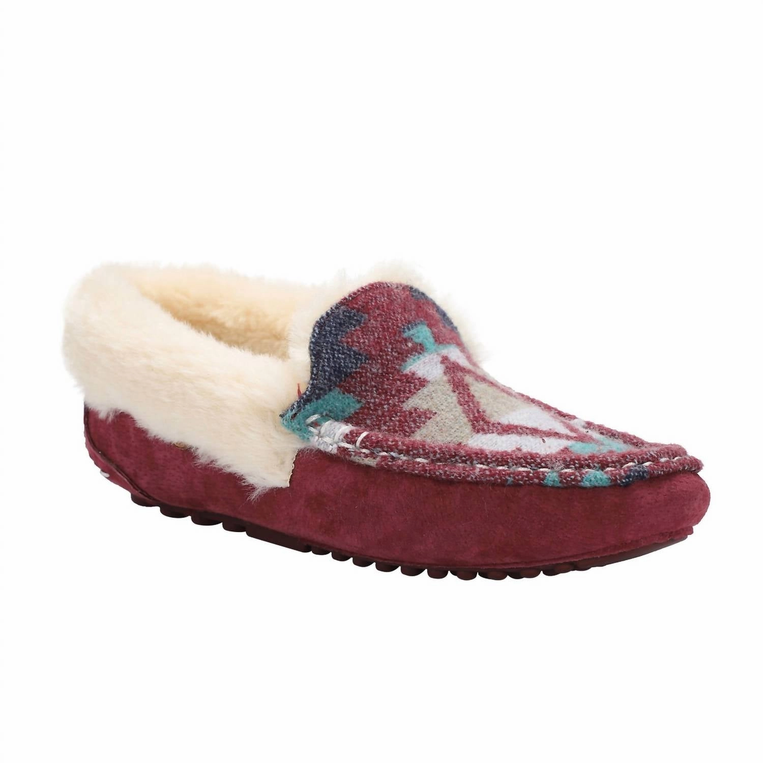 Women's Aussie Moc Slippers In Burgundy