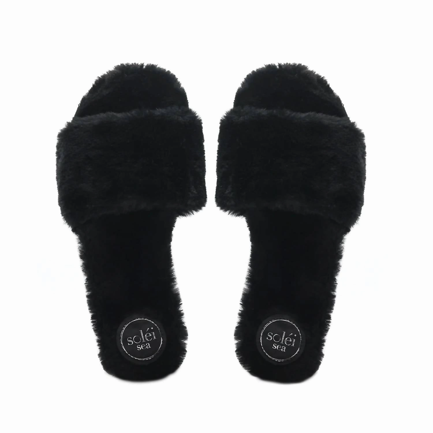 Women's Averie Faux Fur Slipper In Blk Womens Slippers at low price