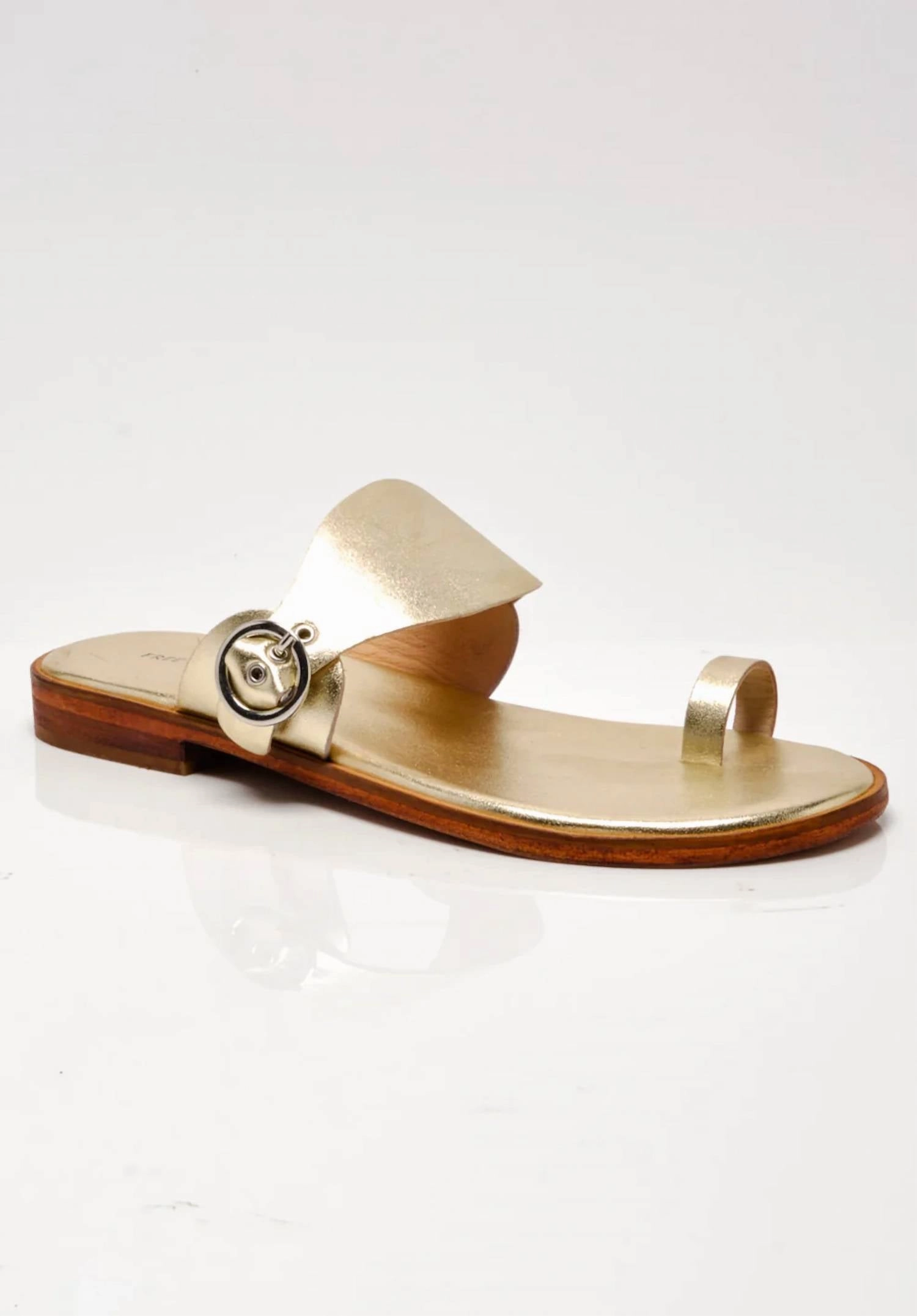 Women's Barcelona Slip On Sandal In Gold Metallic