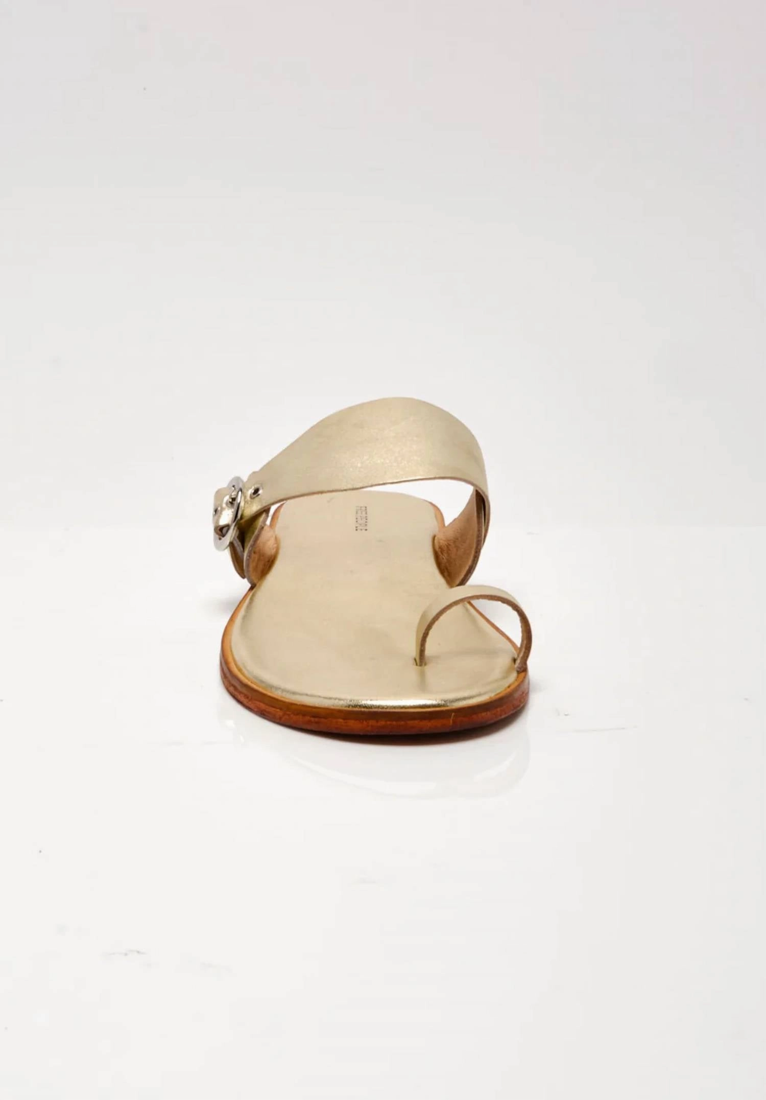 Women's Barcelona Slip On Sandal In Gold Metallic