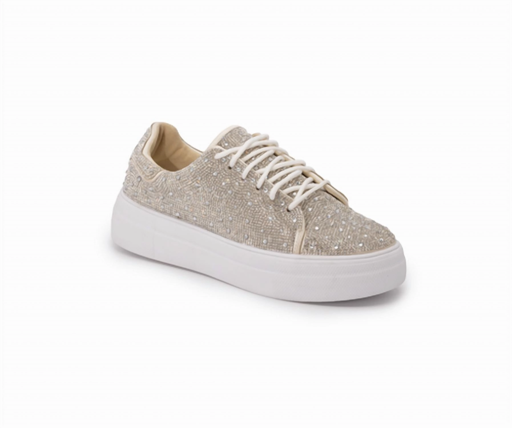 Women's Bedazzle Sneaker In Clear Rhinestones