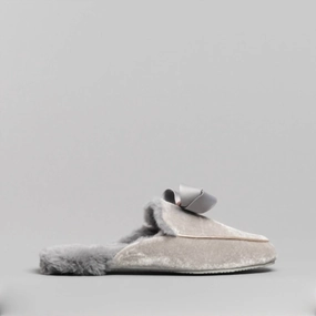 Women's Bhaybe Velvet Moccasin Slippers In Light Grey Cozy Womens Slippers discount