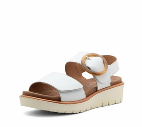 Women's Bridgeport Wedge Sandal In White Trendy Sandals for Women
