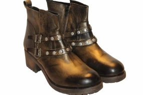 Women's Buffalo Moto Boots In Metallic Gold Womens Winter Boots promo deal