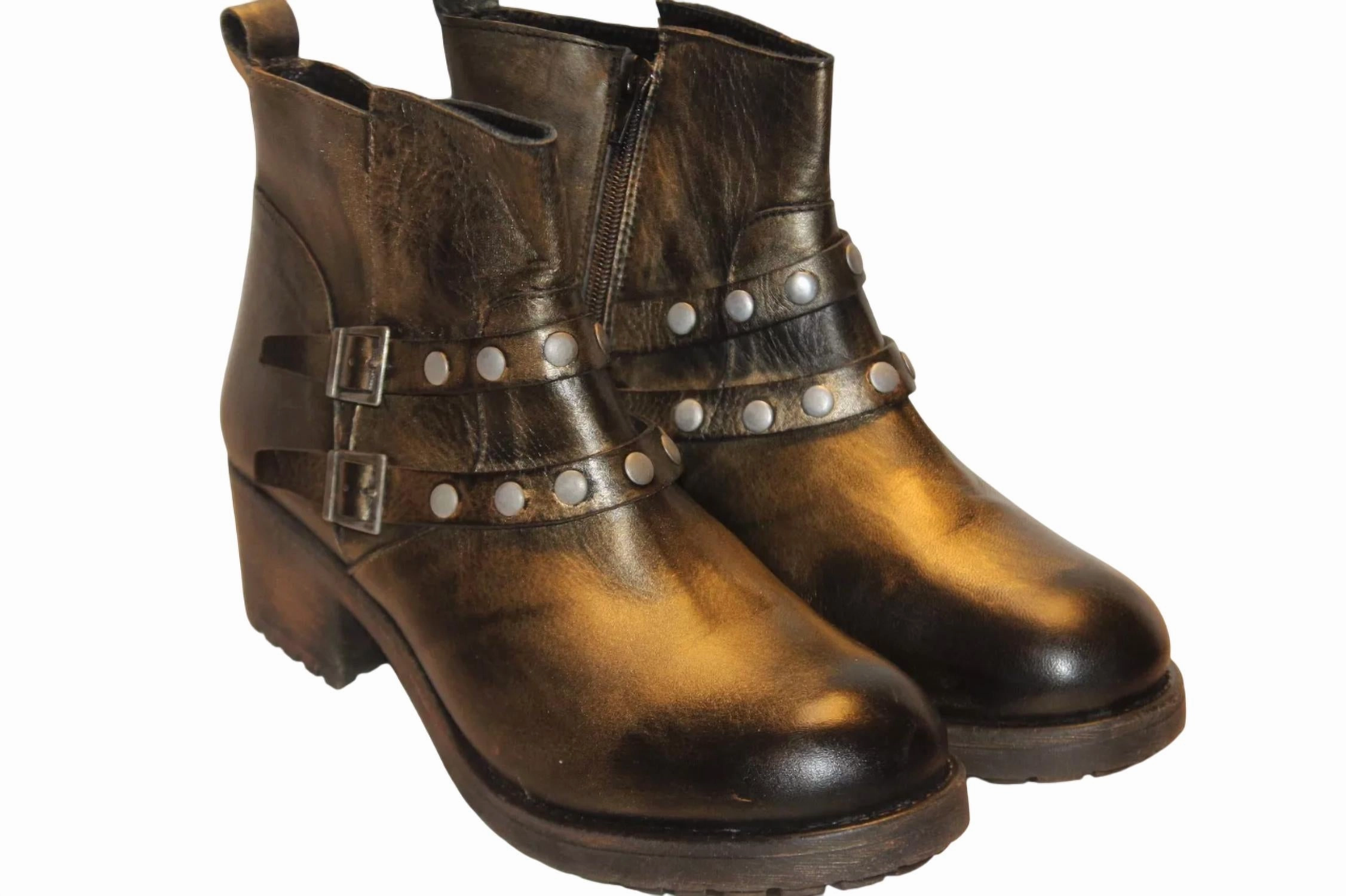 Women's Buffalo Moto Boots In Metallic Gold Womens Winter Boots promo deal