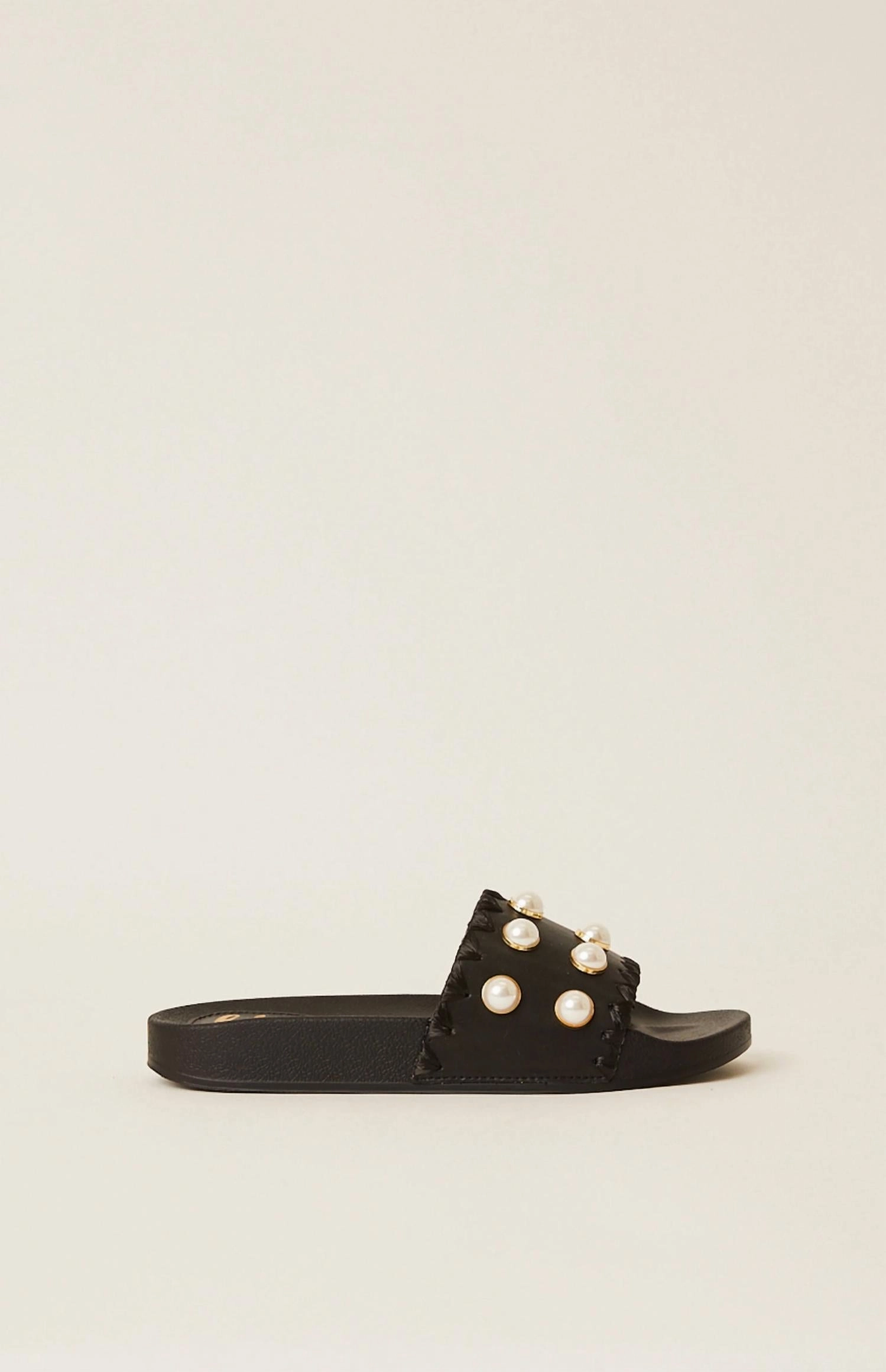Women's Cali Pool Slide In Black Womens Slippers at low price