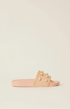 Women's Cali Pool Slide In Nude Womens Slippers at low price