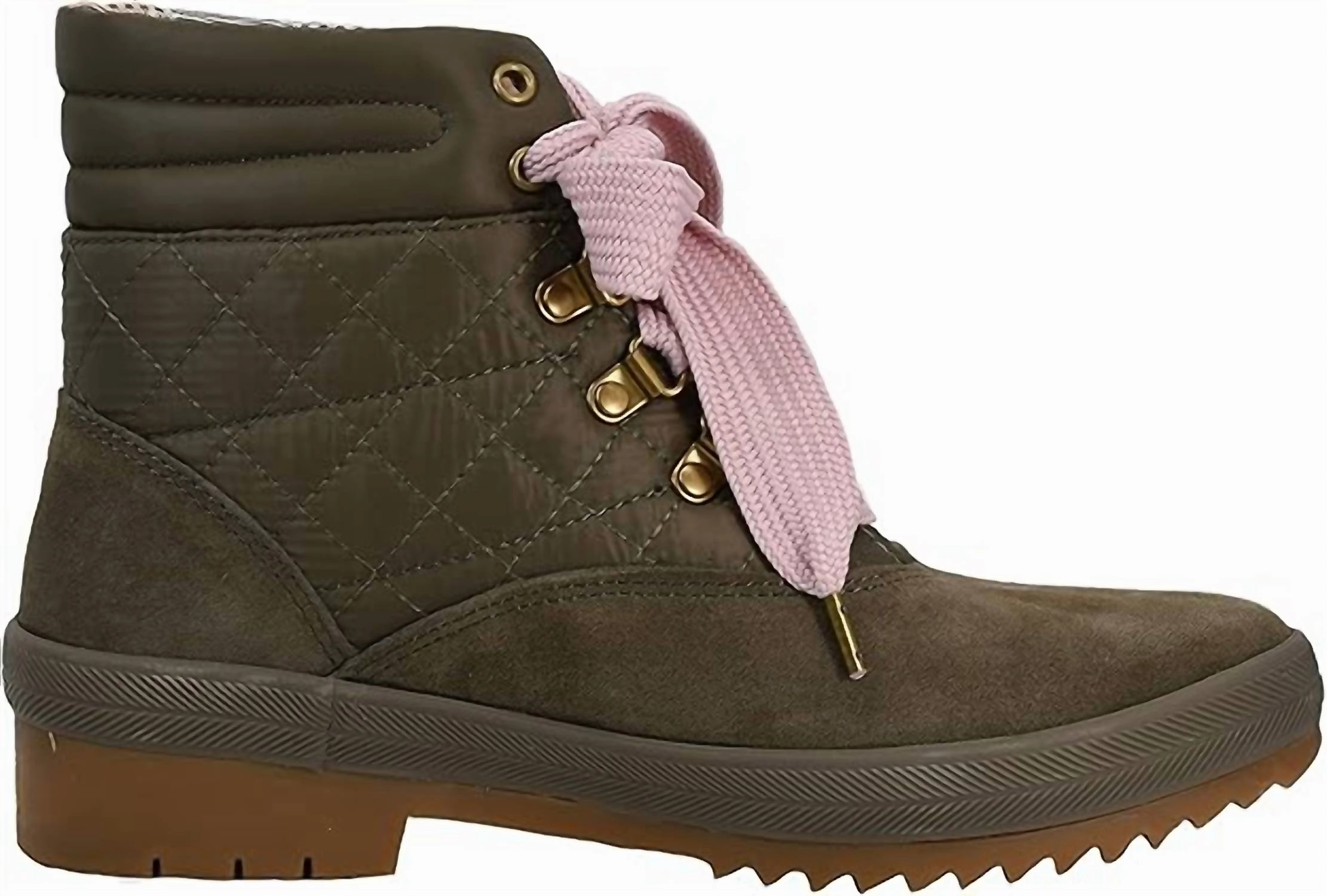Women's Camp Boot In Suede/ Nylon Olive