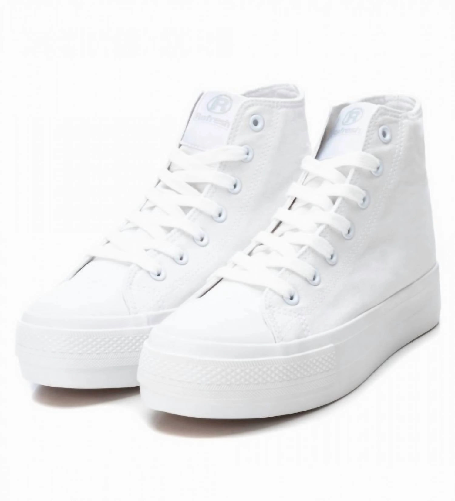 Women's Canvas High-Top Sneakers In White